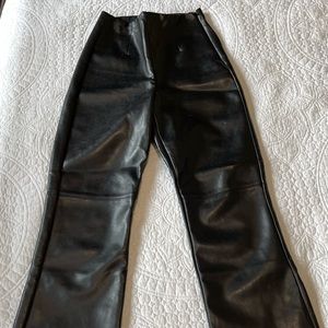 ARITZIA Vegan Leather Crop Flare Pants